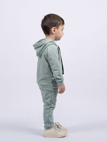 311-ОЛ. Свитшот с капюшоном + Штаны, хлопок 65%, 35% ПЭ, 3-х нитка ( без начеса) олива 122,128,134,140